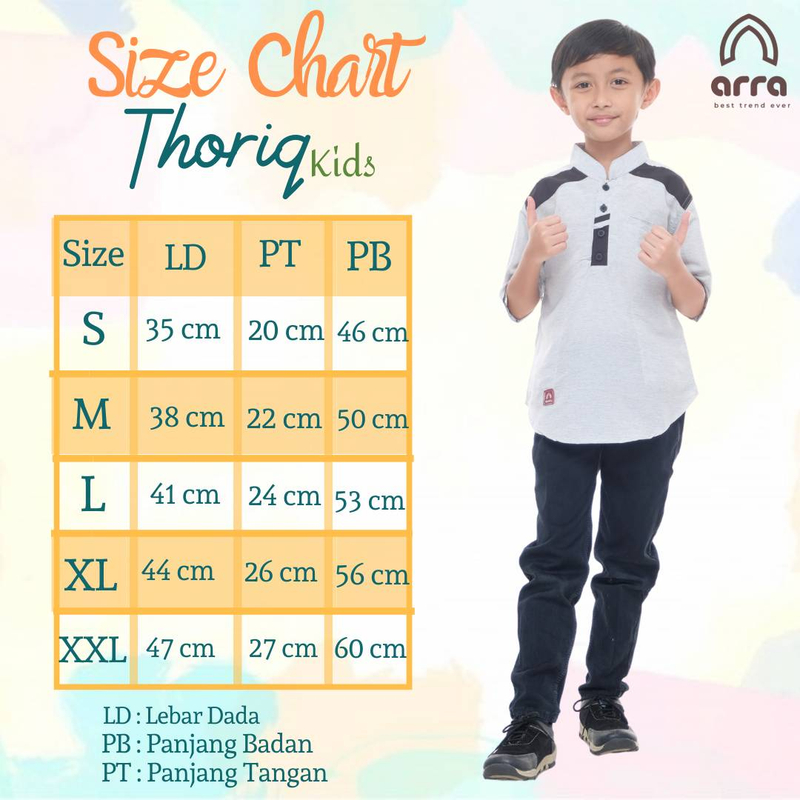 Arra - Thoriq Koko Kurta Pakistan Anak S Maroon