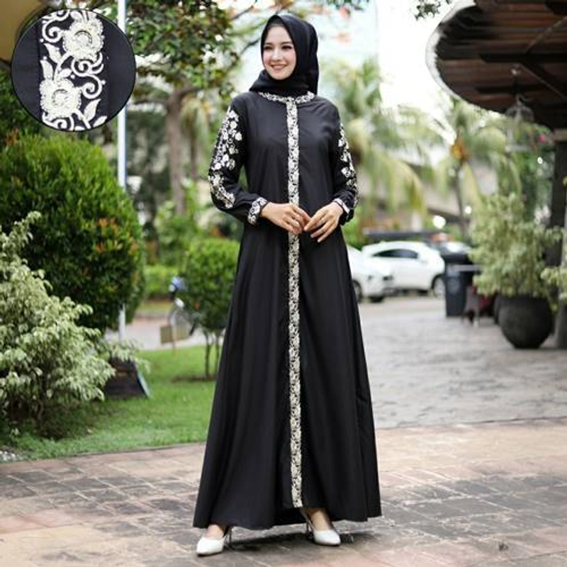 Product image Celin Fashion - Gamis Madina Ria ( Hitam, M, Pcs )