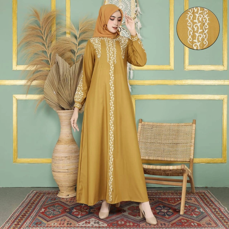 Product image Celin Fashion - Gamis Madina Amora M Kuning