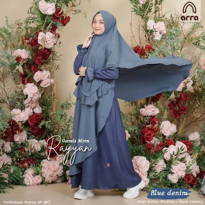 Product image Arra - Sarimbit Rayyan 01 Blue Denim Khimar Anak L