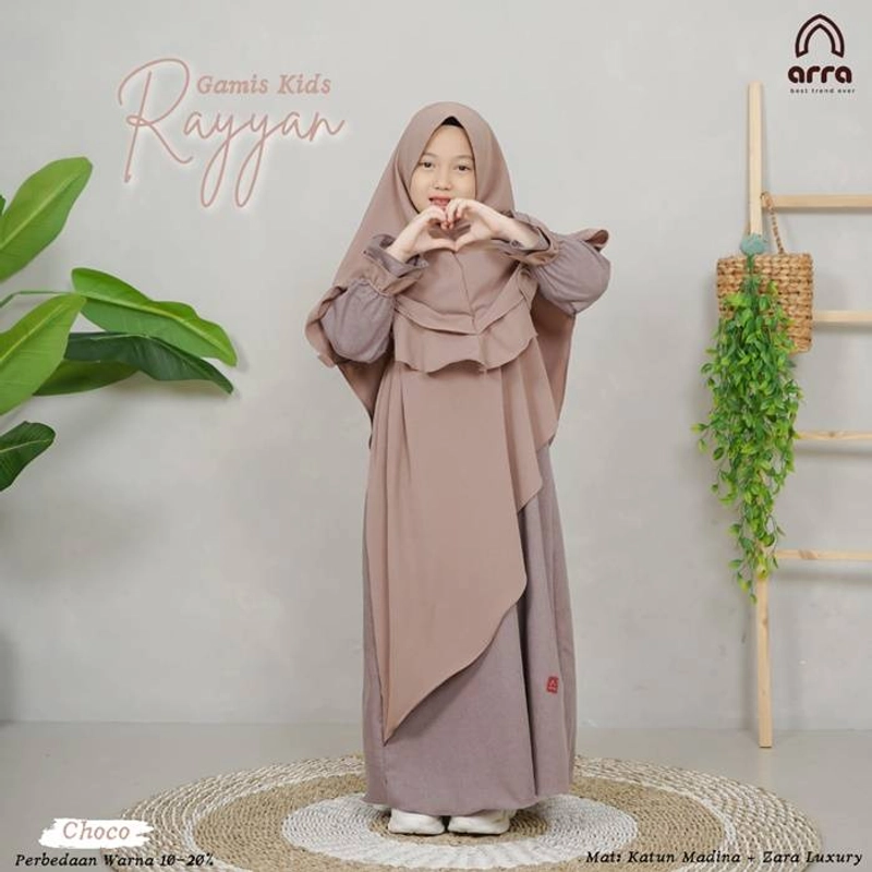 Product image Arra - Sarimbit Rayyan 03 Choco Khimar Anak S