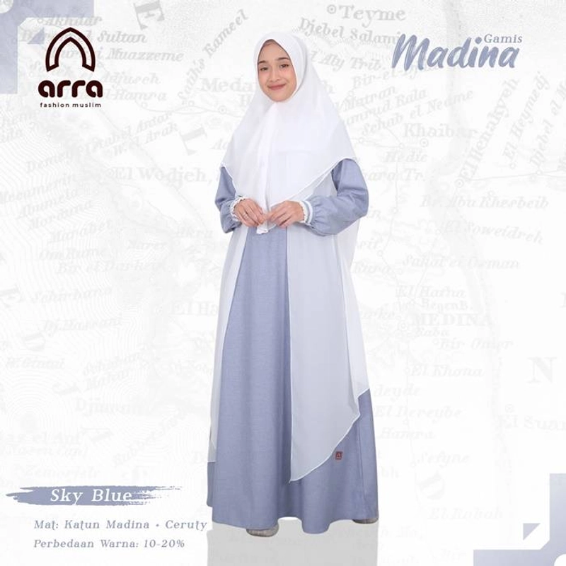 Product image Arra - Sarimbit Madina 02 Sky Blue Ibu ( XS ) Sky Blue