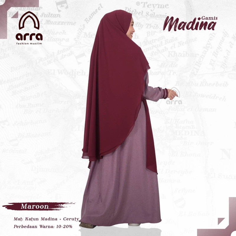 Product image Arra - Sarimbit Madina 01 Maroon Ibu ( XS ) Maroon