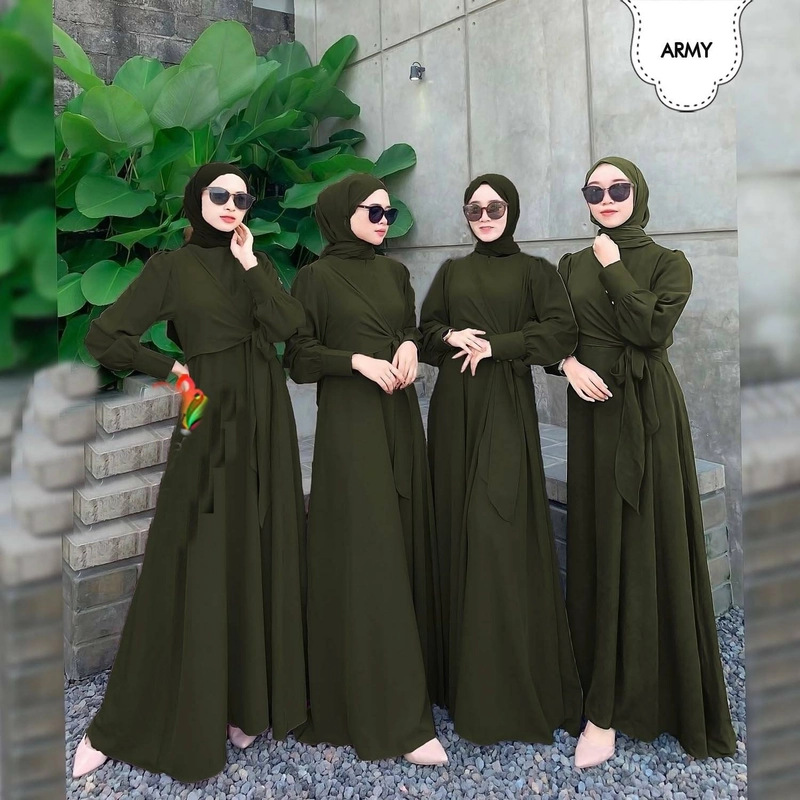 Product image Astro - Maxi Dress Wanita GOPJC Realpict L Fit To XL Army