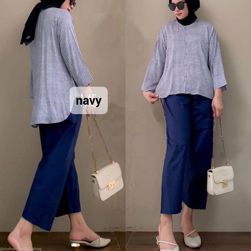 Product image Astro - Setelan Celana Wanita Fashion KINOZ Realpict M/L NAVY