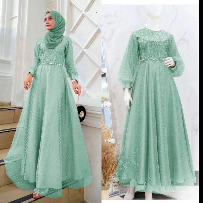 Product image Astro - Maxi Dress Wanita VALEOZ Realpict M/L Mint