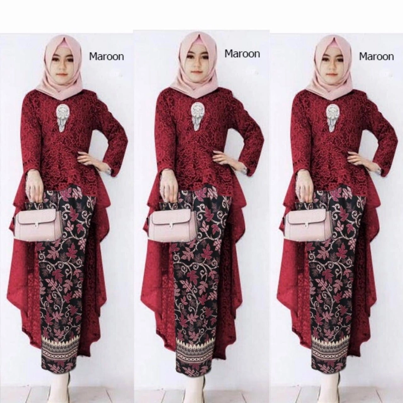 Product image Astro - Setelan Rok Kebaya JAWCT Realpict M/L Maron