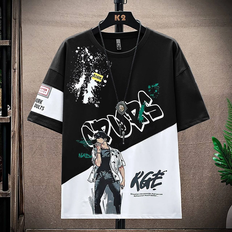 Product image Astro - Kaos Fashion Pria Pendek SPUAO Realpict M/L HITAM