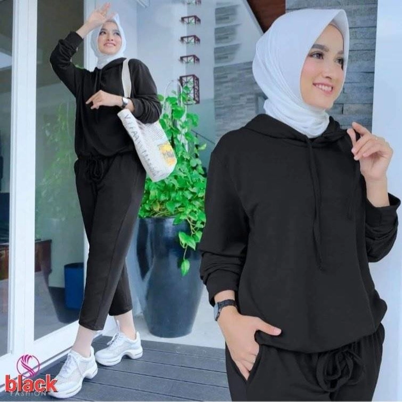 Product image Astro - Setelan Celana Wanita Fashion SELOZ Realpict L Fit To XL HITAM