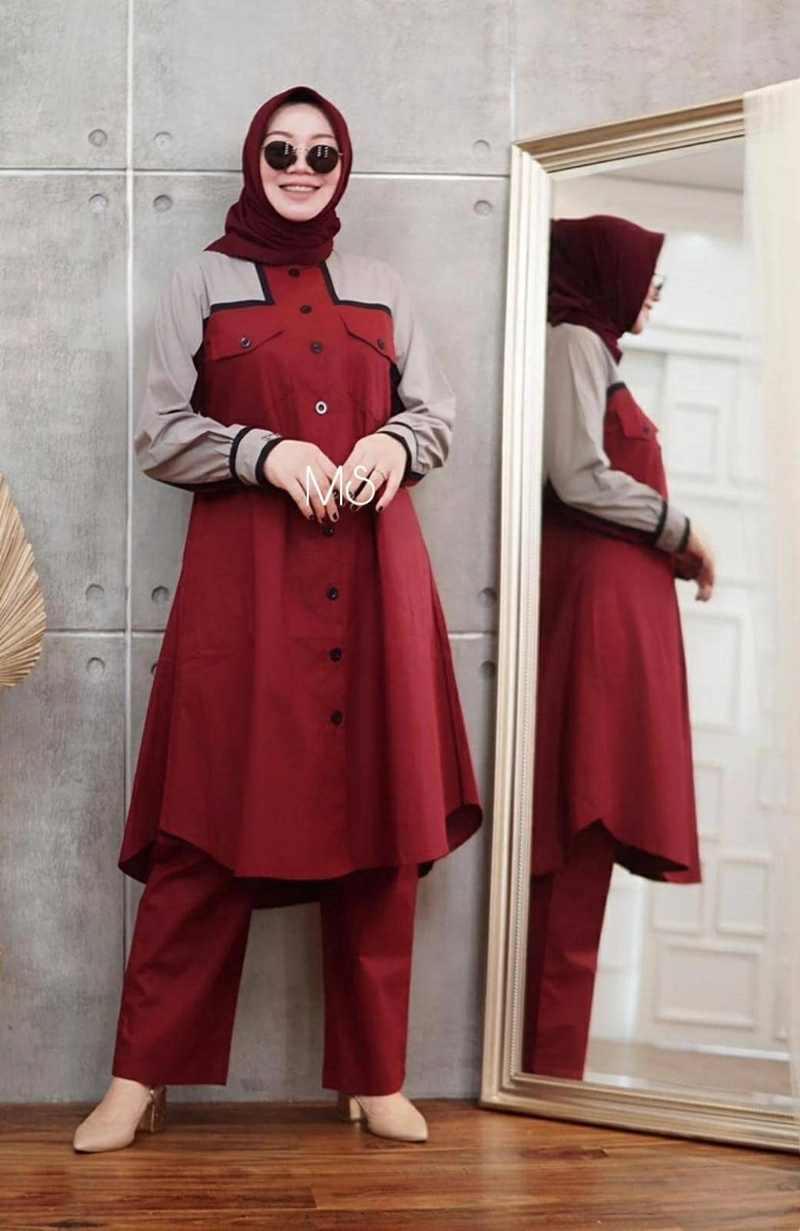 Product image Astro - Setelan Celana Wanita MAYJC Realpict L Fit To XL Maron