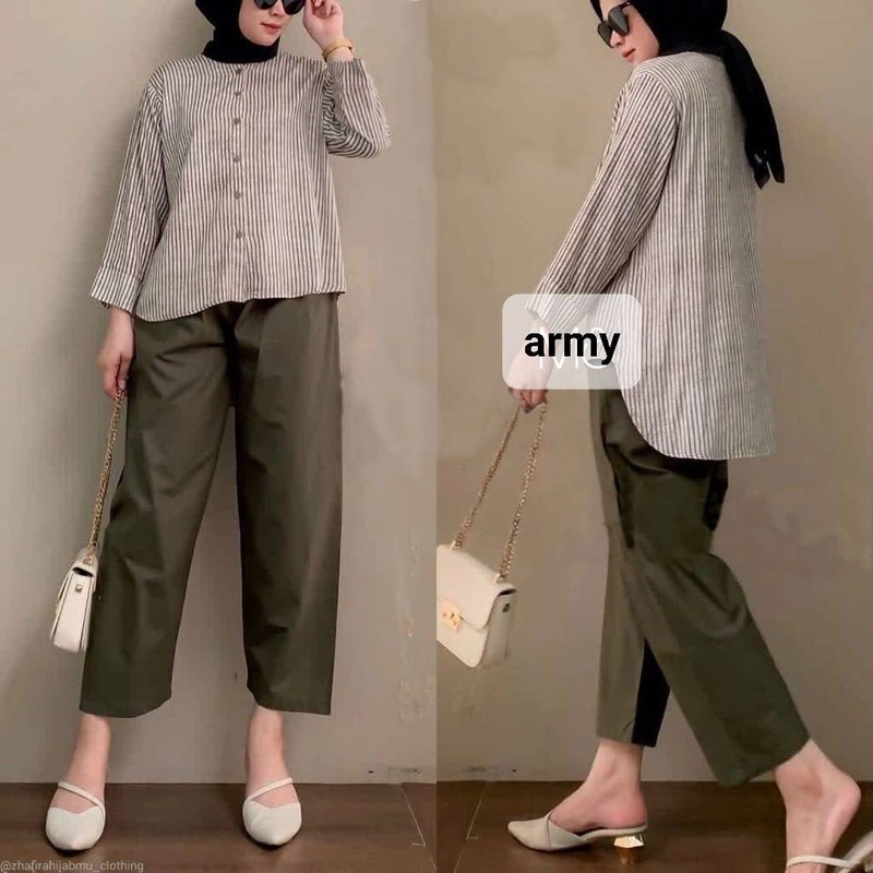 Product image Astro - Setelan Celana Wanita Fashion KINOZ Realpict XXL ARMY