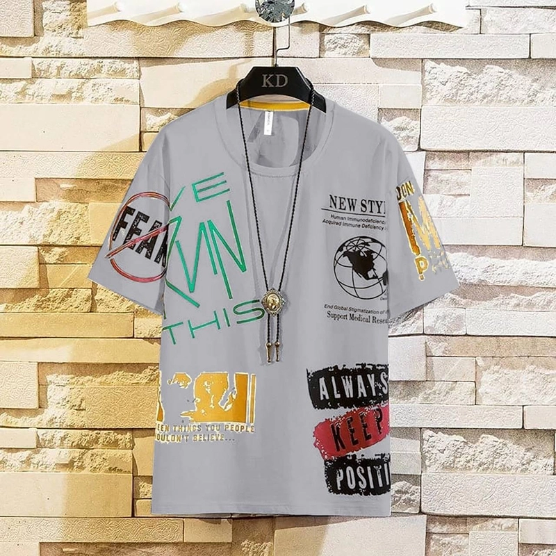 Product image Astro - Kaos Fashion Pria Pendek ALWAO Realpict XL ABU