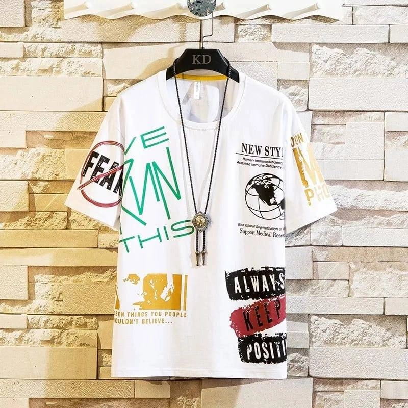 Product image Astro - Kaos Fashion Pria Pendek ALWAO Realpict XXL PUTIH