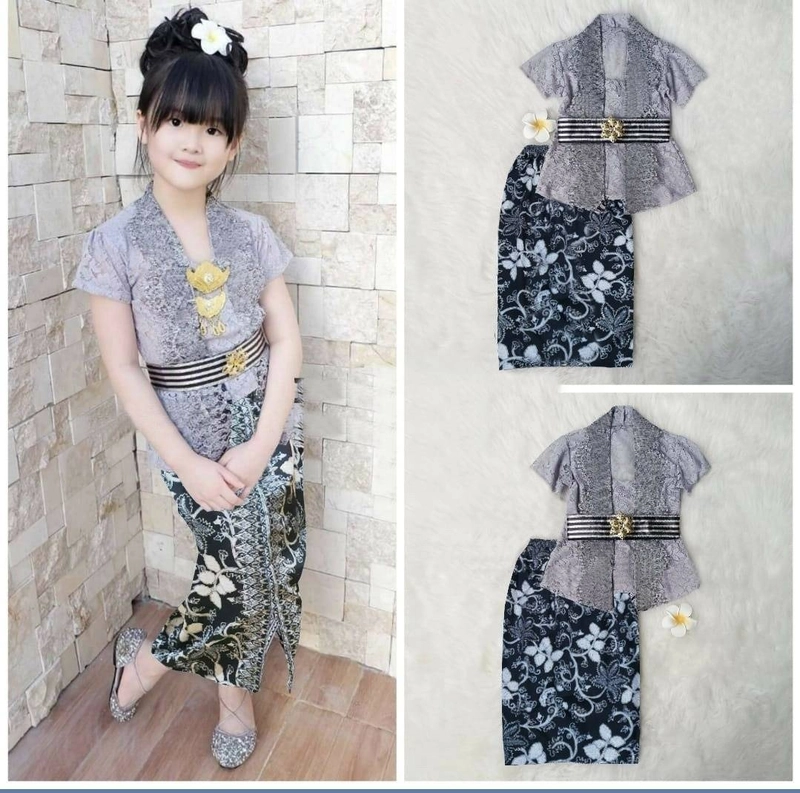 Product image Astro - Setelan Kebaya Anak 5-7thn KANRX Realpict 5 Sd 7 Thn Abu