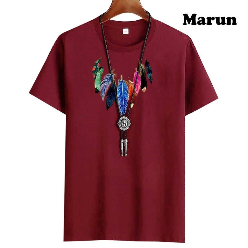Product image Astro - Kaos Fashion Pria Pendek BULAO Realpict M/L MARON