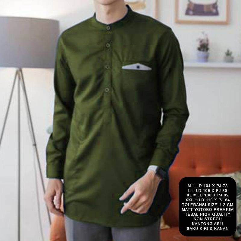 Astro - Baju Kurta Koko Pria ALZFC M Army