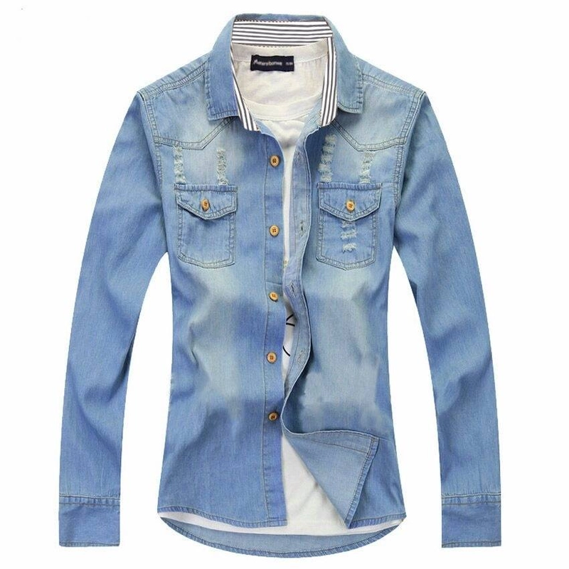 Product image Astro - Kemeja panjang Jeans Wash FRAPP Realpict M/L BIRU