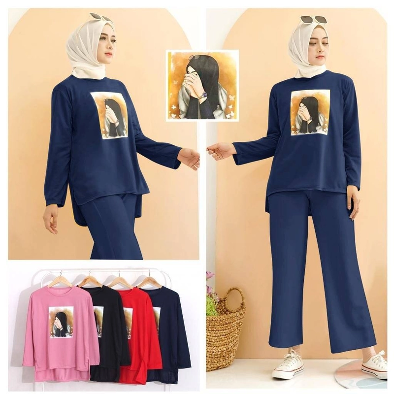 Product image Astro - Setelan Celana Wanita HUMZY Realpict L Fit To XL Navy