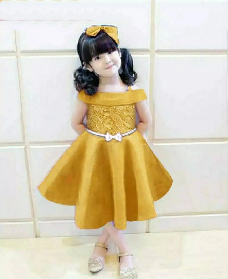 Product image Astro - Dress Anak CECI Realpict L MUSTARD