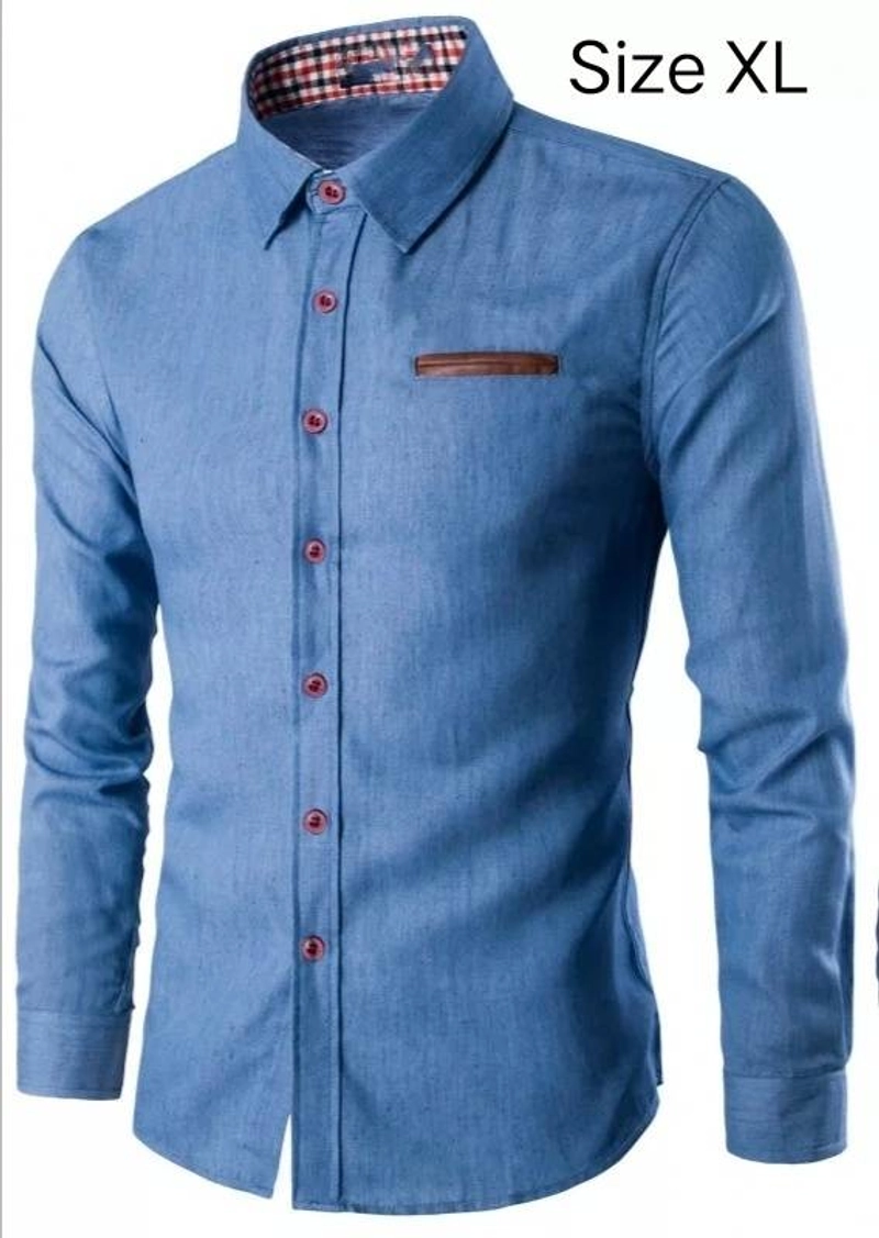 Product image Astro - Kemeja Panjang Jeans Wash WIZPP Realpict M/L BIRU