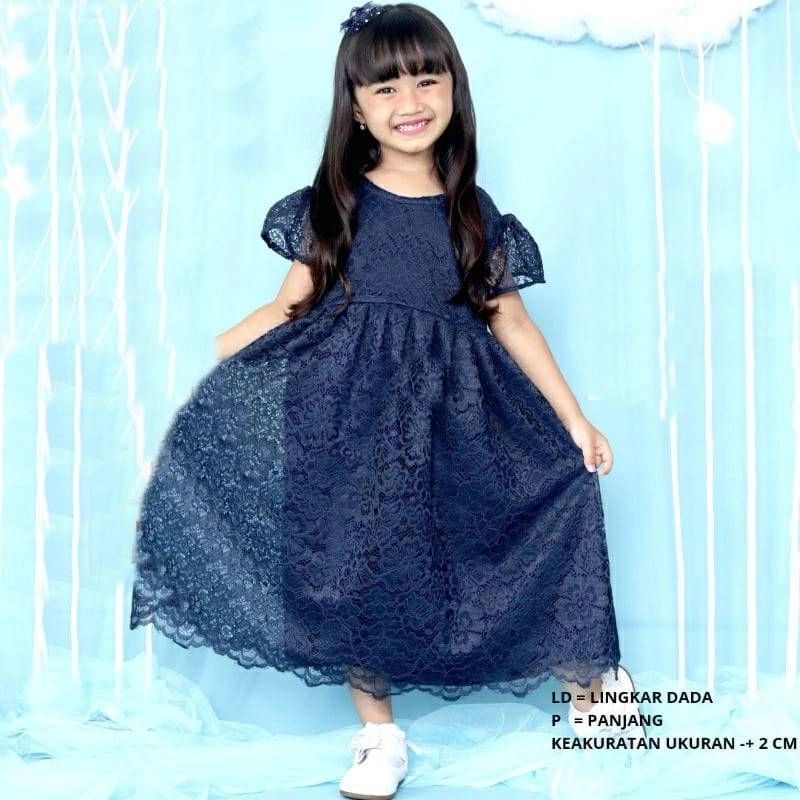 Product image Astro - Dress Anak Brokat 7-9thn CATRX Realpict 7 Sd 9 Thn Navy