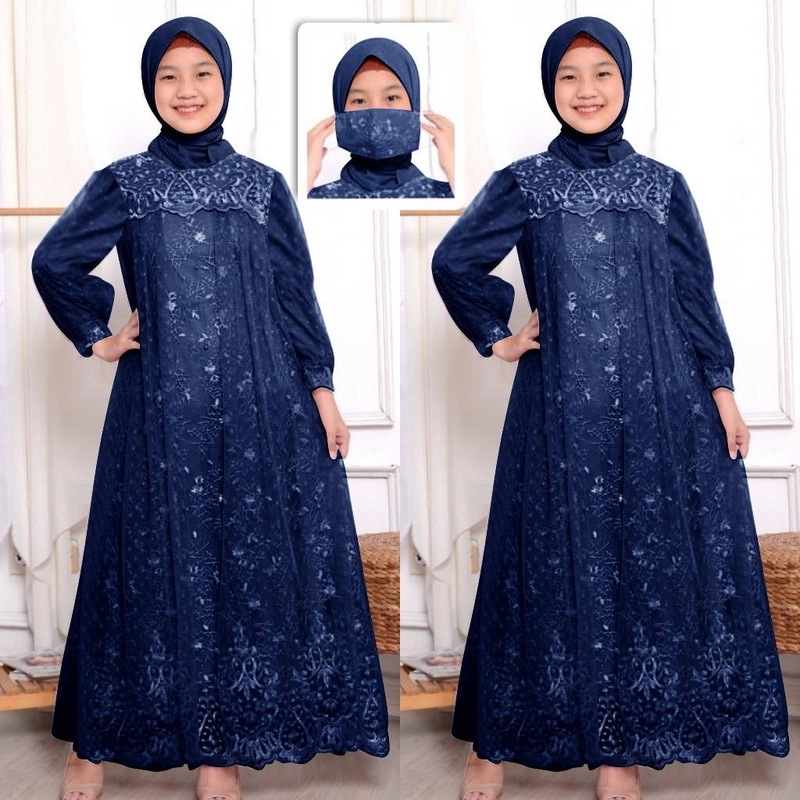 Product image astro - maxi dress anak abg LIACL realpict XXXL NAVY