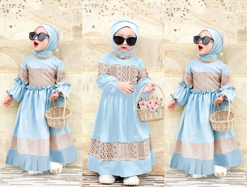 Product image astro - maxi dress anak COLCL realpict L BIRU MUDA