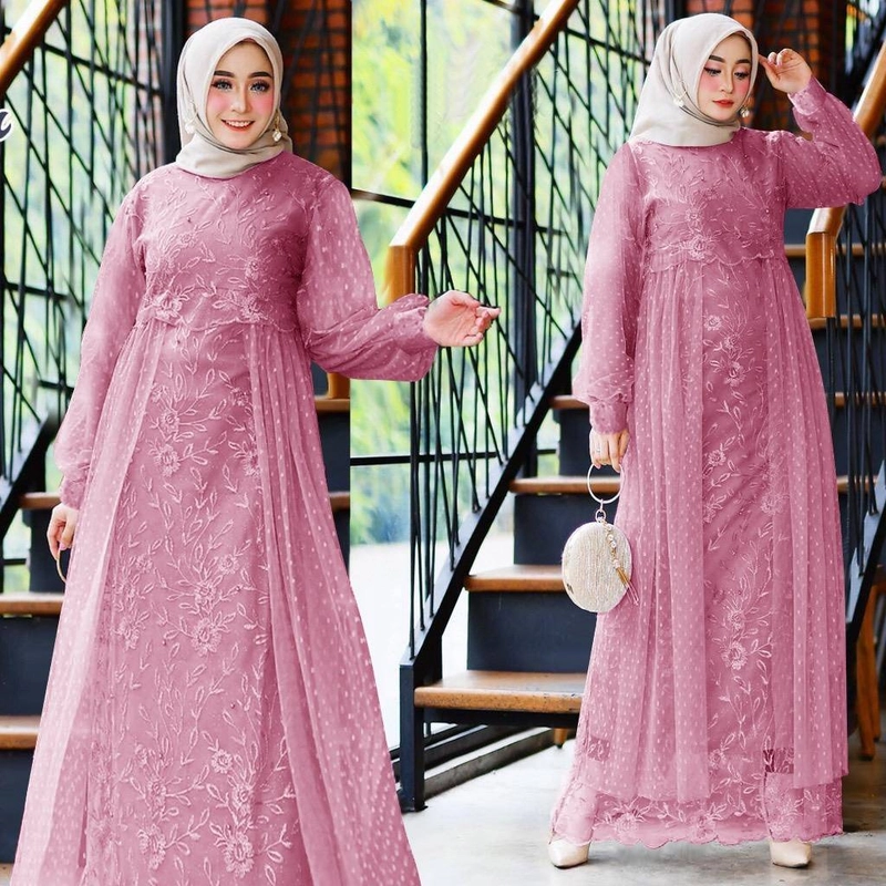 Product image astro - maxi dress wanita dewasa LIAOZ realpict M dusty