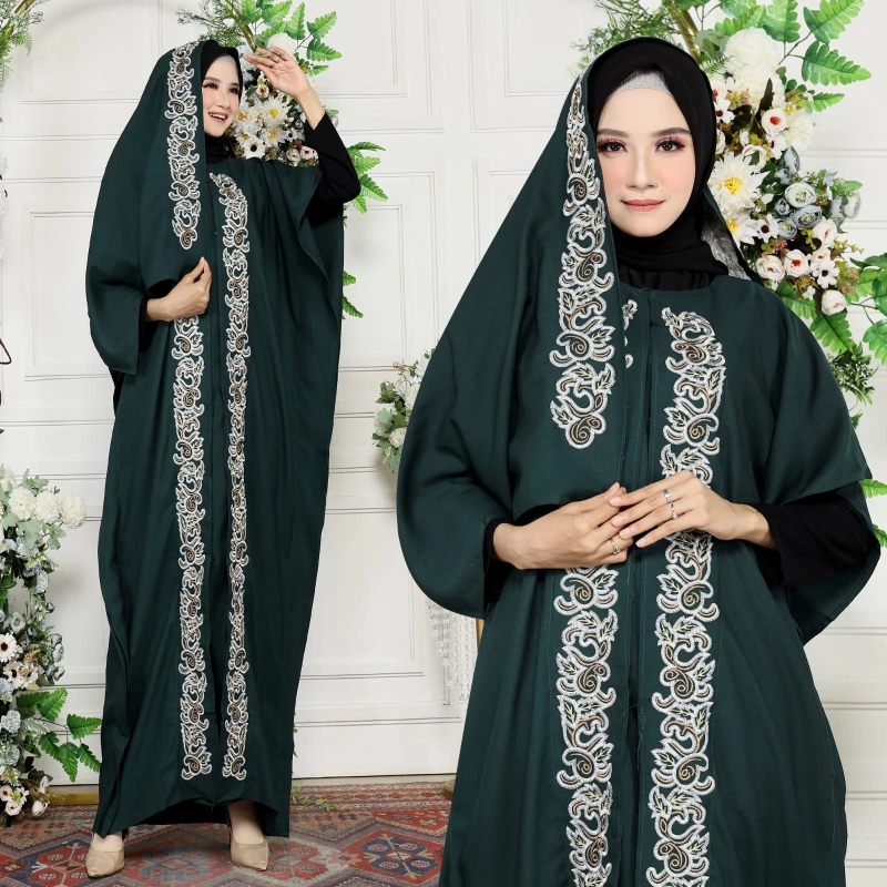 Product image astro - Kaftan muslimah HIDOZ realpict L fit to XL HIJAU
