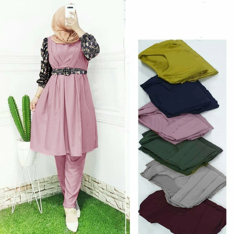 Product image astro - setelan wanita ALEUSE realpict L fit to XL dusty