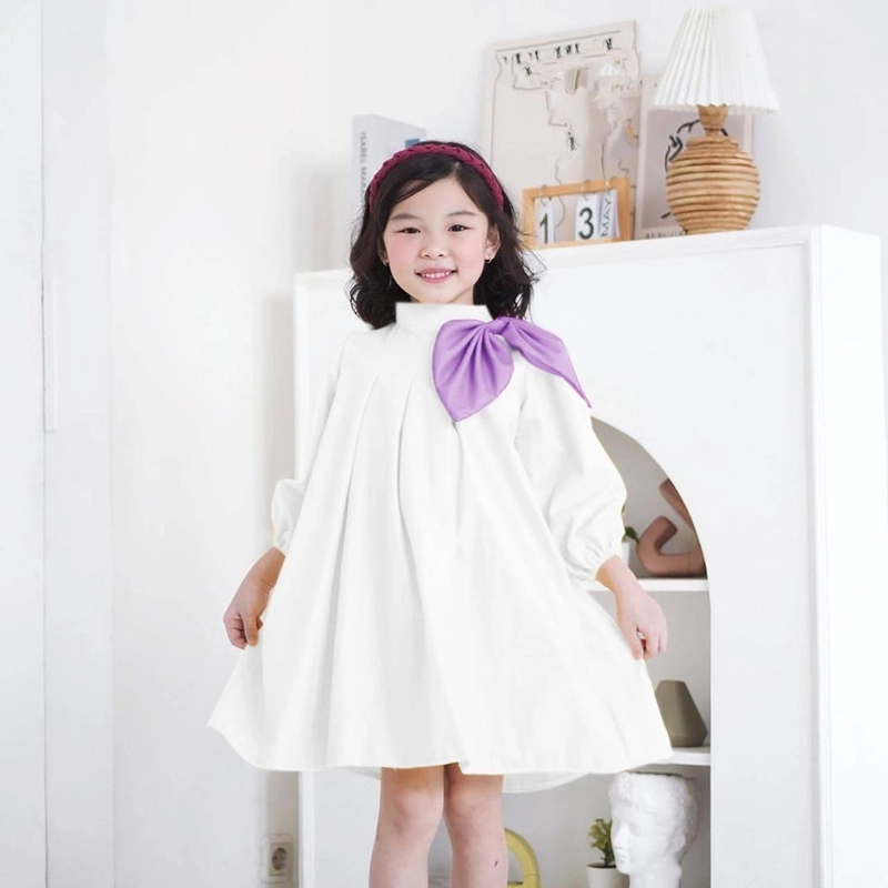 Product image dress anak fashion tsaLM realpict 3-5thn putih