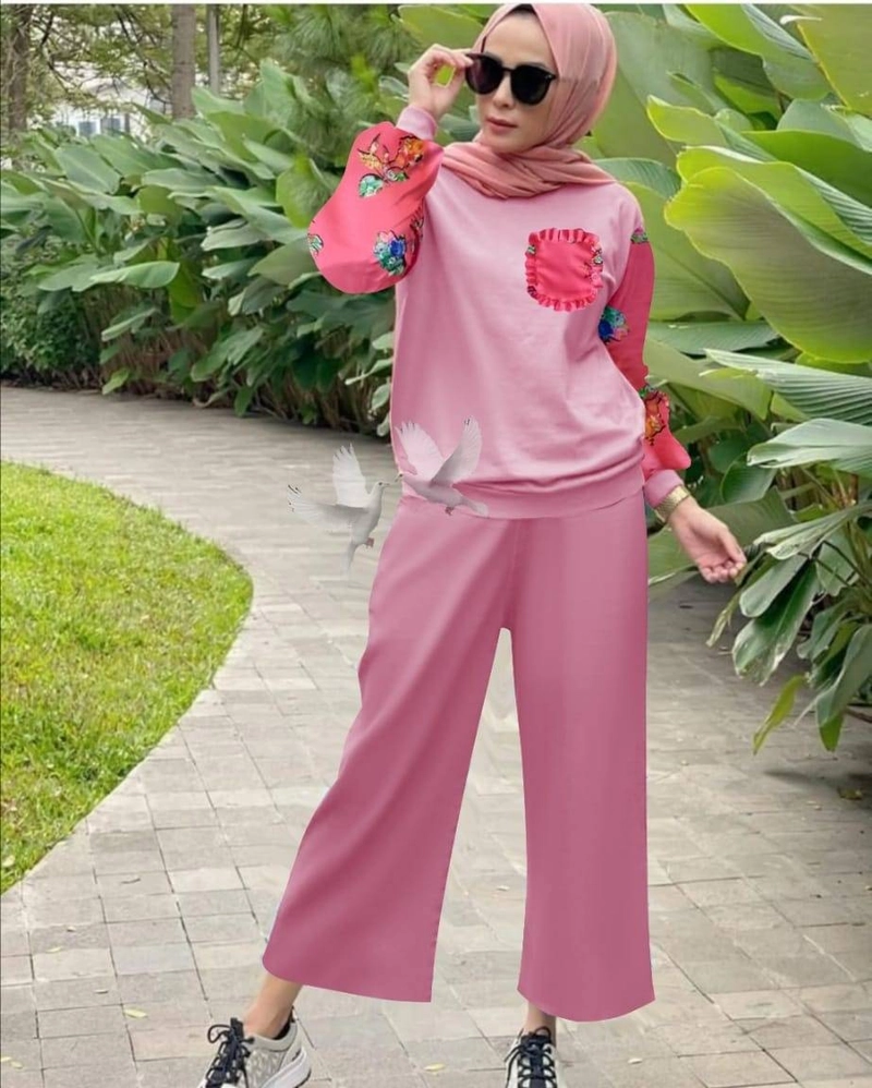Product image Astro - Setelan Kulot Wanita DENFH Realpict L FIT TO XL Pink