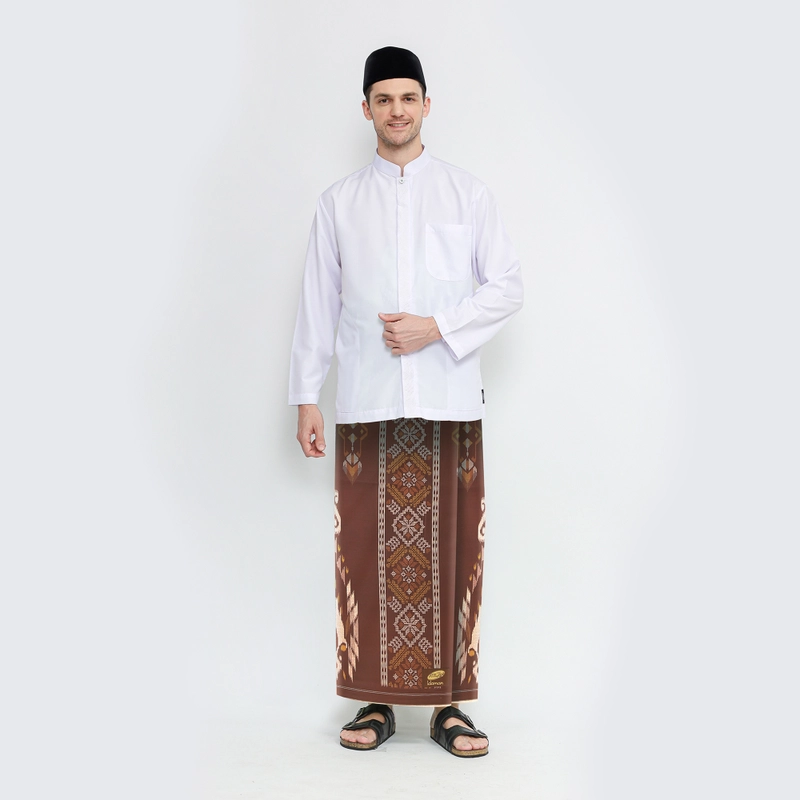 Product image Sarung ATLAS Idaman 555 Kembang Motif BHS SGE Coklat 01 all variant all variant