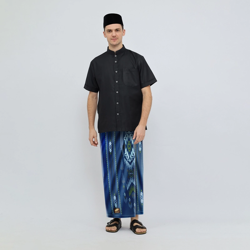 Product image Sarung ATLAS Idaman 555 Kembang Motif BHS GSA 01 Biru 02 all variant all variant