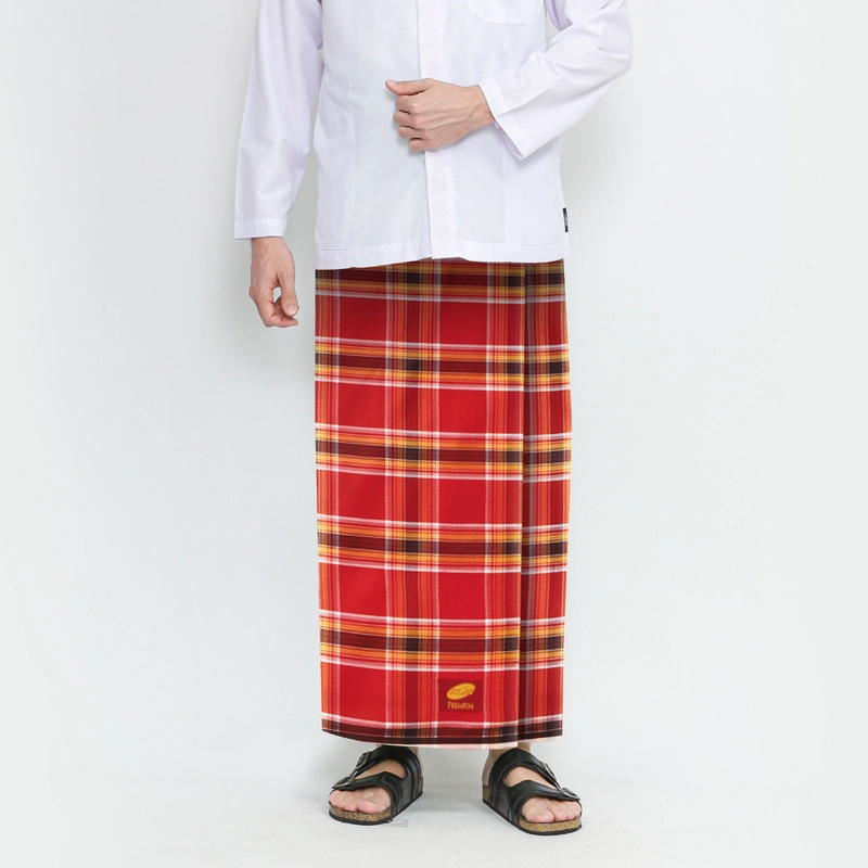 Product image Sarung ATLAS Premium 720 Original Kombinasi Merah Orange all variant all variant
