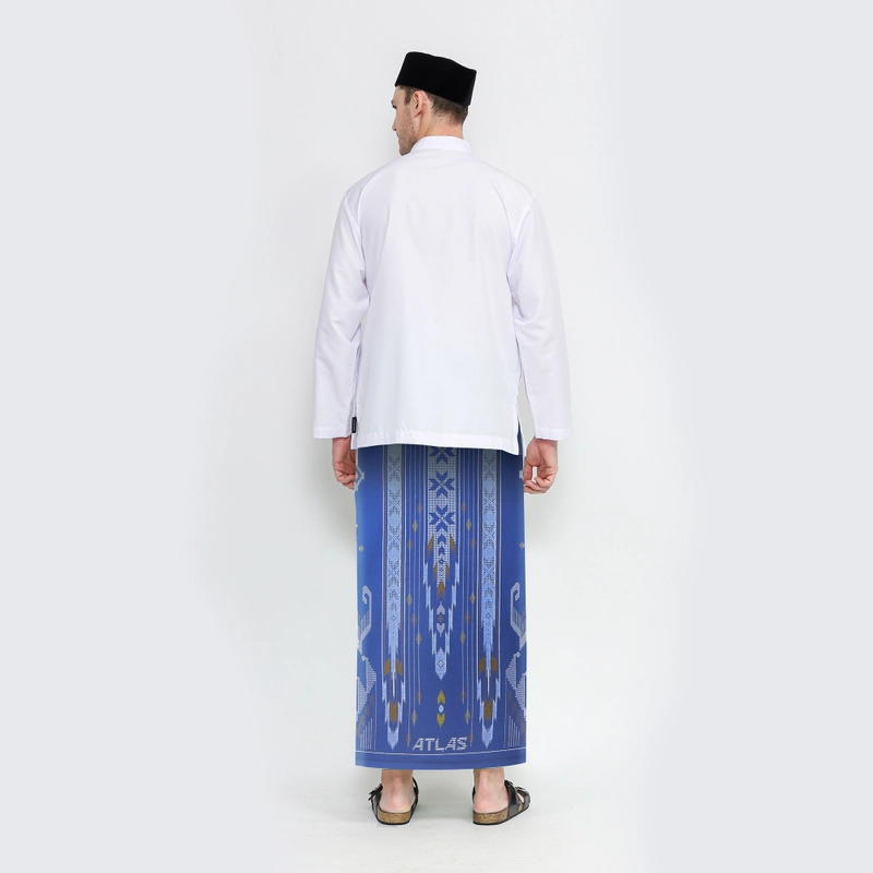 Product image Sarung ATLAS Universal 635 Kembang Motif A5 GSE Biru all variant all variant