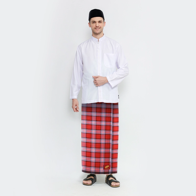 Product image Sarung ATLAS Premium 550 Kombinasi Merah all variant all variant