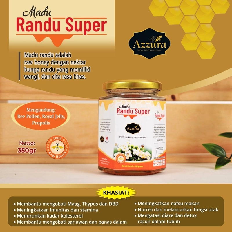 Product image Madu Azzura - Madu Randu Super 350gr Manis