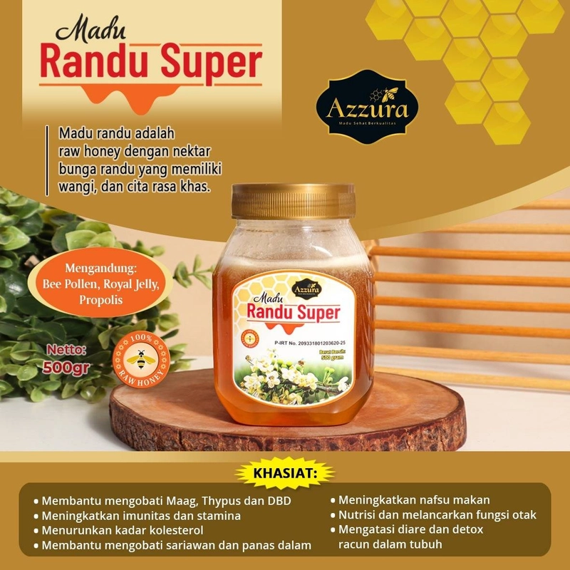 Product image Madu Azzura - Madu Randu Super 350gr Manis