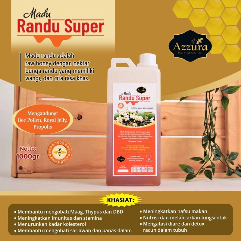 Product image Madu Azzura - Madu Randu Super 350gr Manis