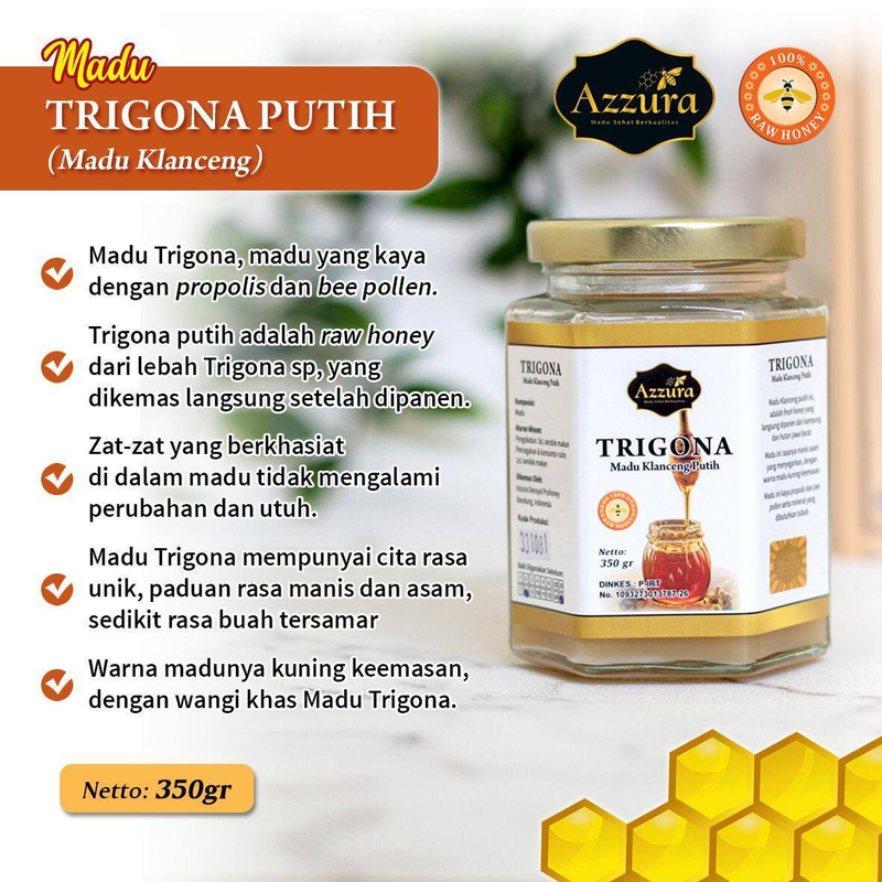 Product image Madu Azzura - Madu Trigona Putih 350gr Manis