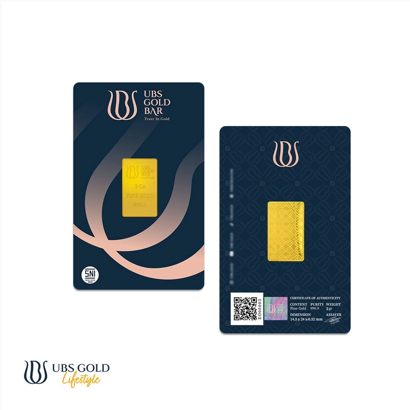 Product image Butik Logam Mulia - Emas Logam Mulia UBS - 3 gr 3 gr Reguler