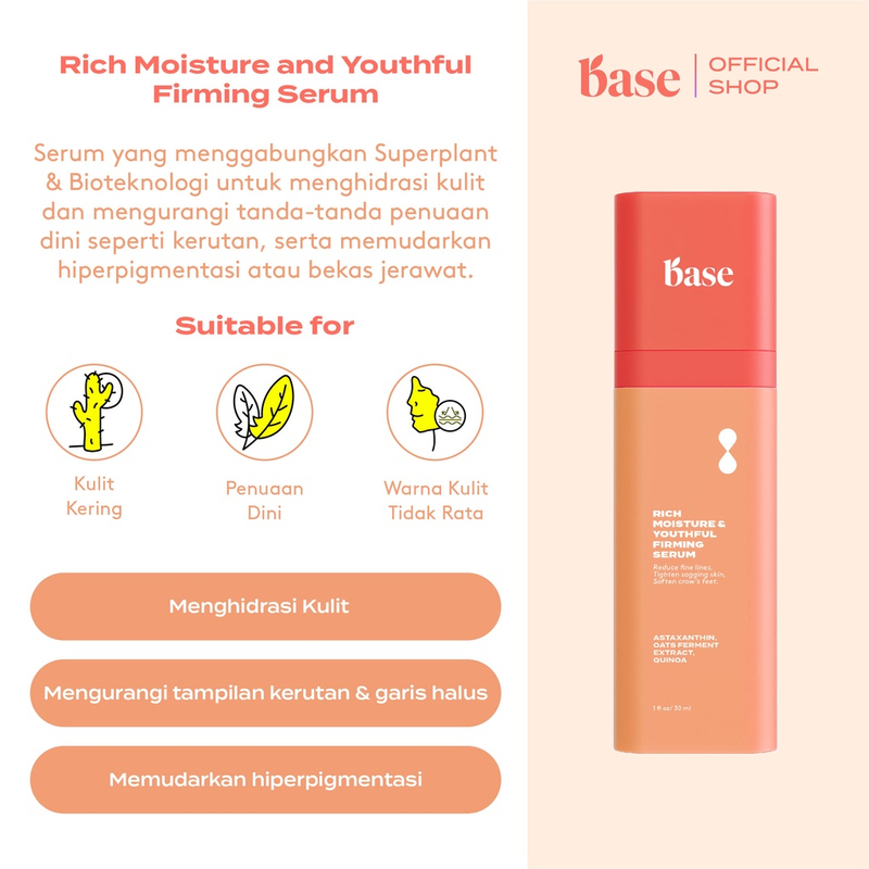 Product image Base - Rich Moisture & Youthful Firming Serum 30ml Skincare Serum