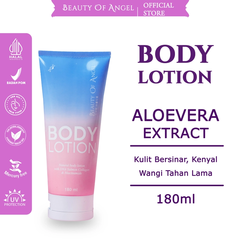Body Lotion Collagen 180 ml with Niacinamide BOA  Aroma Bubble Gum Perawatan Kecantikan for Moisturizing & Brightening Skin Beauty Of Angel all variant all variant