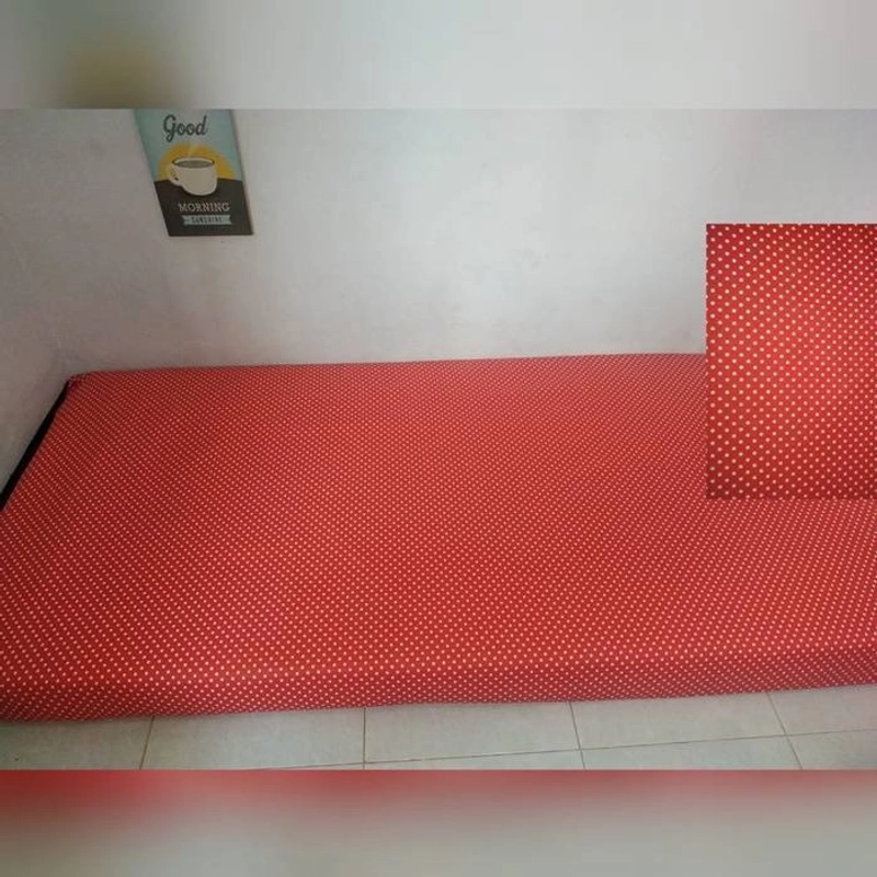 Product image [PO] Episopie - Sarung Kasur Busa Tebal 10 Cm Merah Polkadot Putih 90cm x 200cm