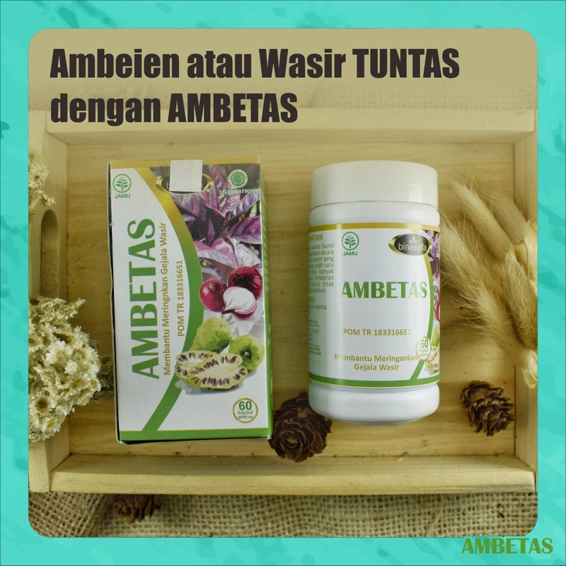 Product image AMBETAS Obat Herbal Wasir Ambeien Ambeyen Mengatasi Benjolan Dubur Sakit Binasyifa Kapsul Herbal 60 Kapsul Herbal