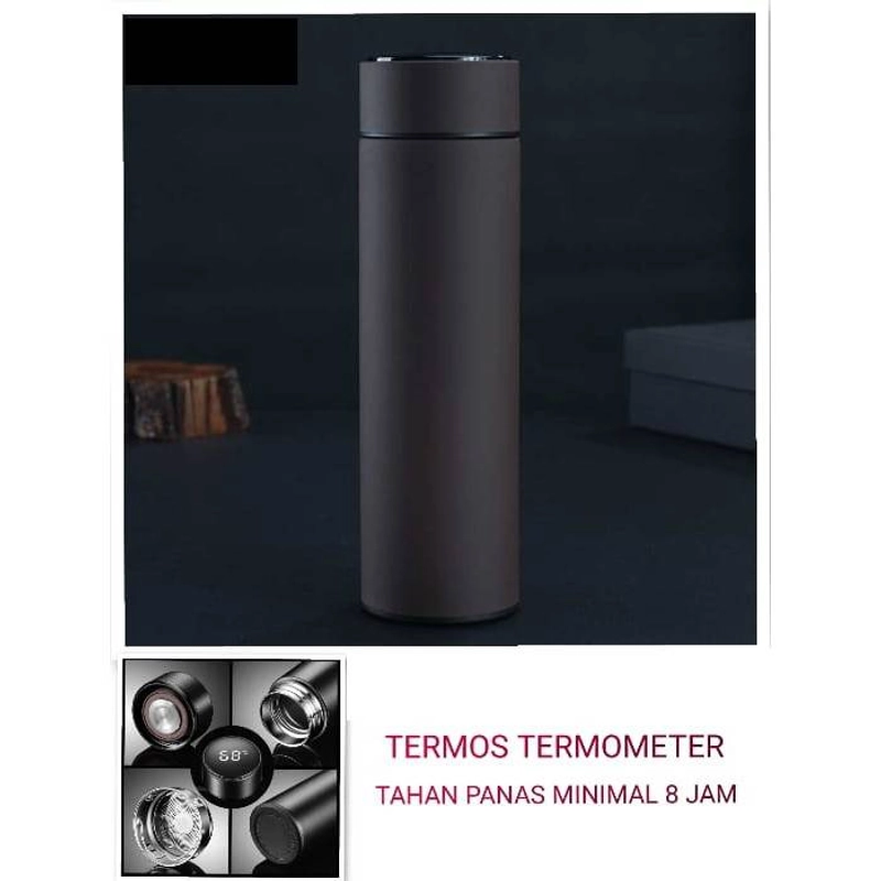 Product image Blooming Deal Jakarta - Termos LED Display Temperatur Suhu Botol Vacuum Tumbler Termometer 500ml Hitam 500ml Hitam