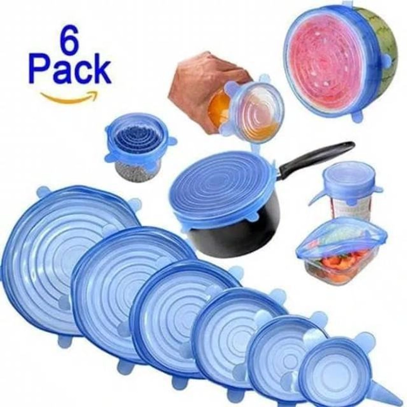 Product image Blooming Deal - Tutup Silikon Elastis Serbaguna Set 6 PCS Biru