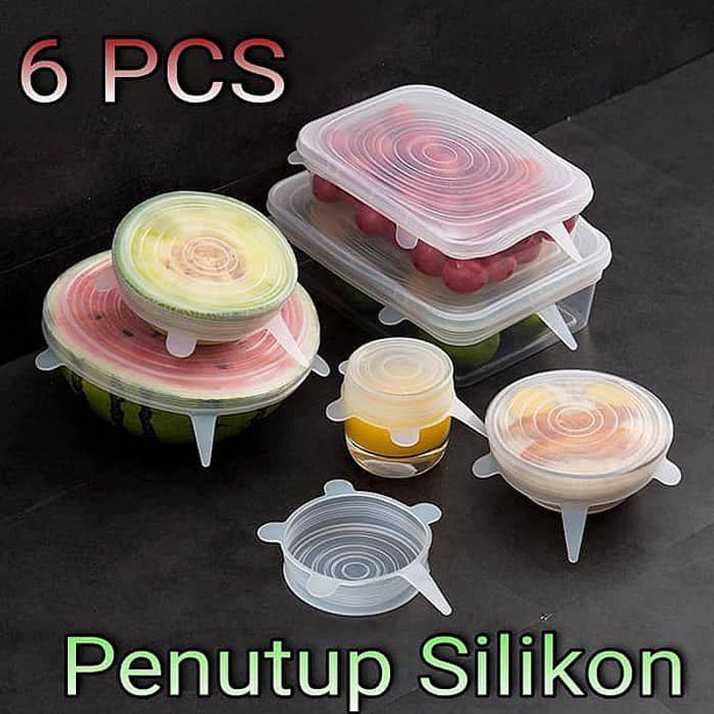 Product image Blooming Deal - Tutup Silikon Elastis Serbaguna Set 6 PCS Putih