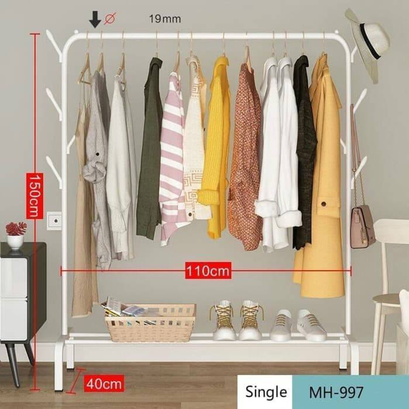 Product image Blooming Deal - Stand Hanger Gawang Besi Kuat (RD-002) 1 Pcs Putih